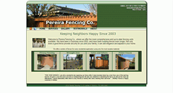 Desktop Screenshot of pereirafamilyfencing.com