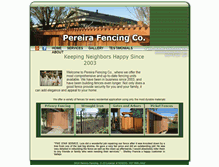 Tablet Screenshot of pereirafamilyfencing.com